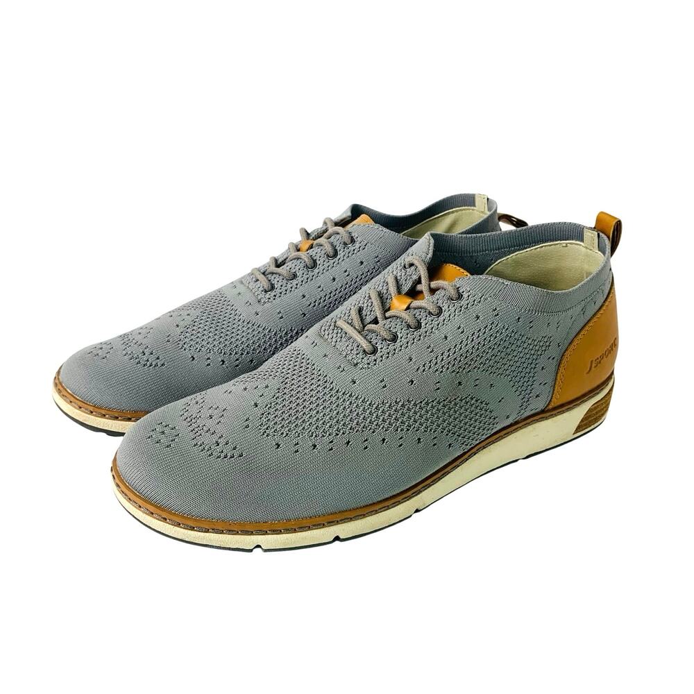 J Sport Lincoln Knit Oxford Shoes Men’s 11.5 Gray Casual Comfort Lace Up